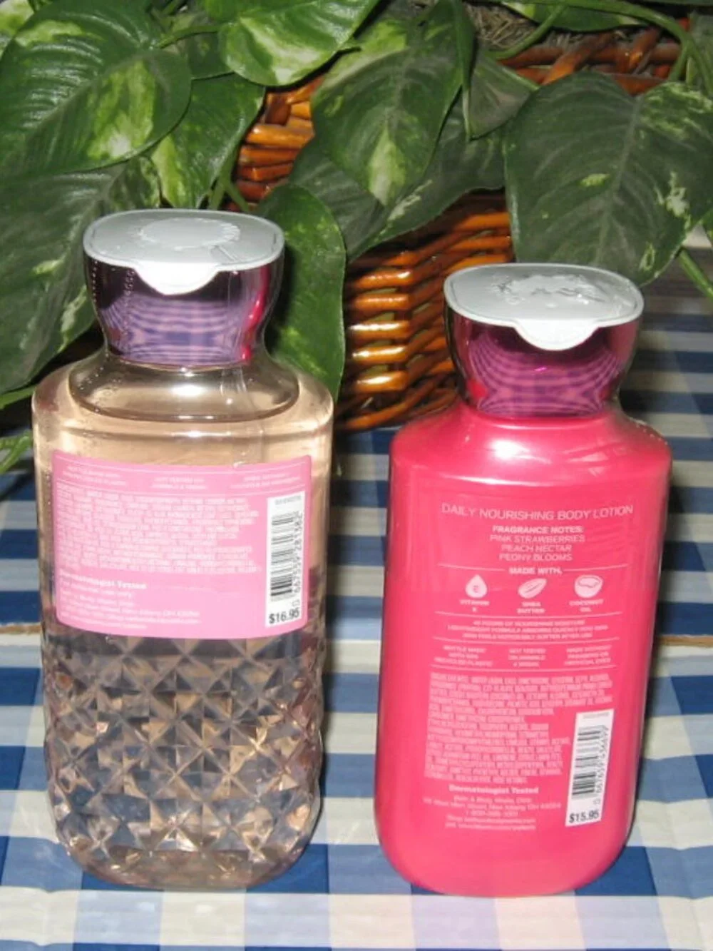 VBBW Gingham GORGEOUS Body Wash & Body Lotion Lot of 2 NEW